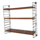 Scandinavian modular shelf Tomado Holland design metal and wood vintage 50's 60's