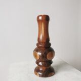 Vintage Wooden Vase: Handcrafted Wood Sculpture, Home Decor