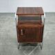 Bauhaus Oak and Chrome Tubular Nightstand, Czechoslovakia 1940s