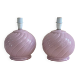 Pair of ceramic lamp bases