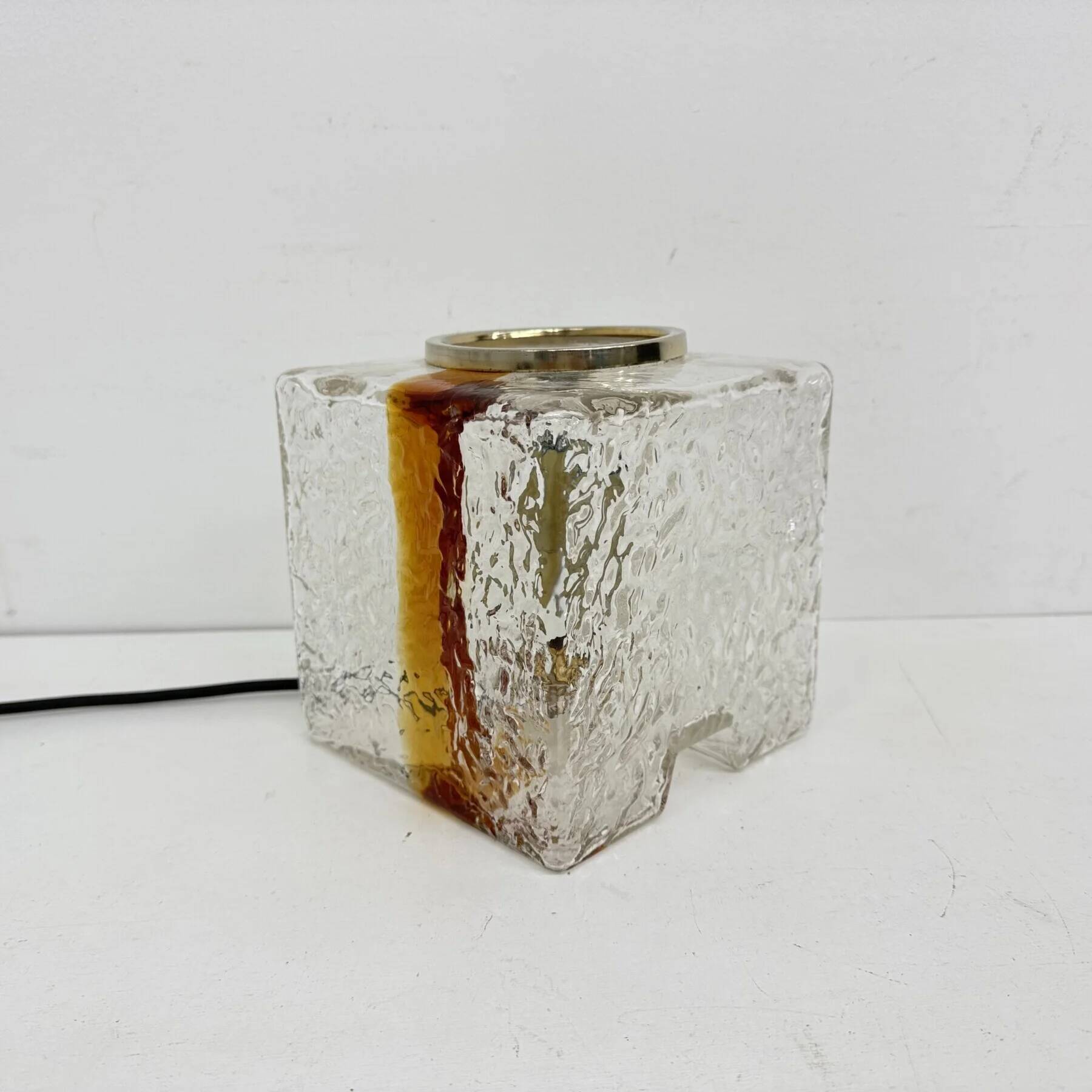 Murano glass table lamp by Toni Zuccheri for Mazzega, 1970s