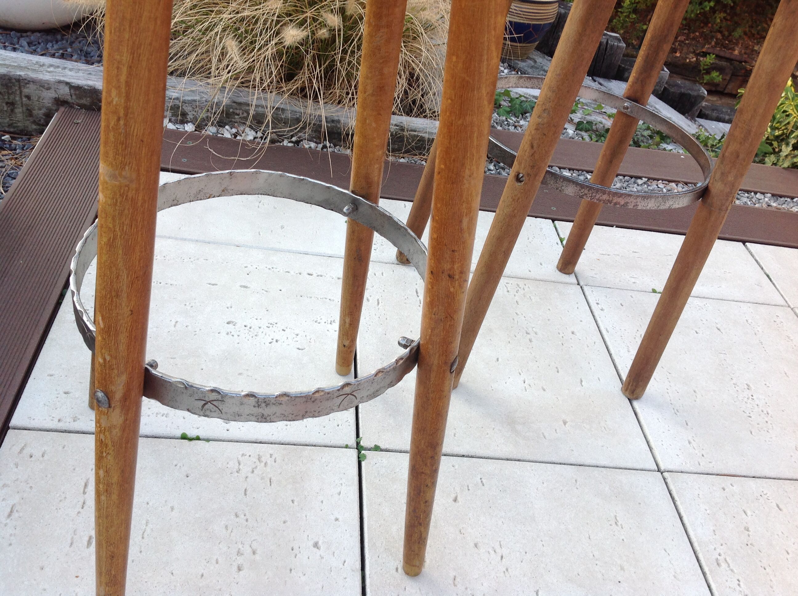Pair of old stools  60/70