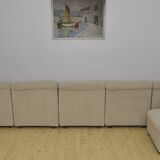 Modular sofa in beige boucle fabric, 1970s