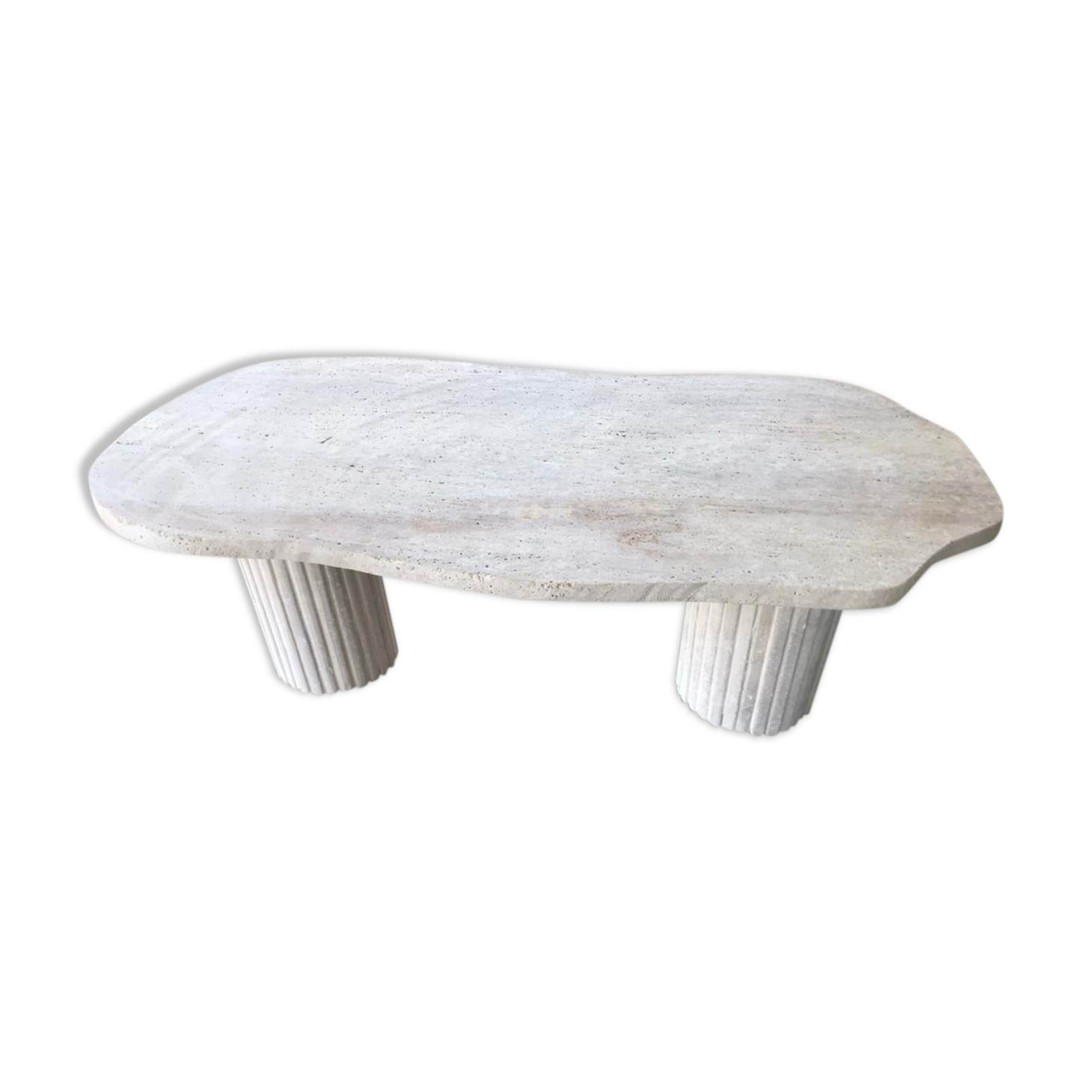 Venus coffee table irregular natural travertine - 100x50cm