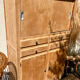 Antique raw wood sideboard