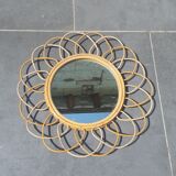 Vintage rattan mirror