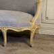 Louis XV style carved and painted wooden basket seat, 19th century.