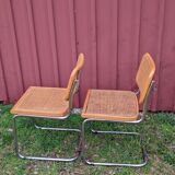 Duo of chairs B.32  cesca by Marcel Breuer
