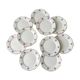 10 flat plates Digoin Sarreguemines model small flowers 50s
