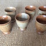 6 tasses en grès