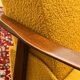 Scandinavian-style yellow boucle sofa with folding function, 1960s