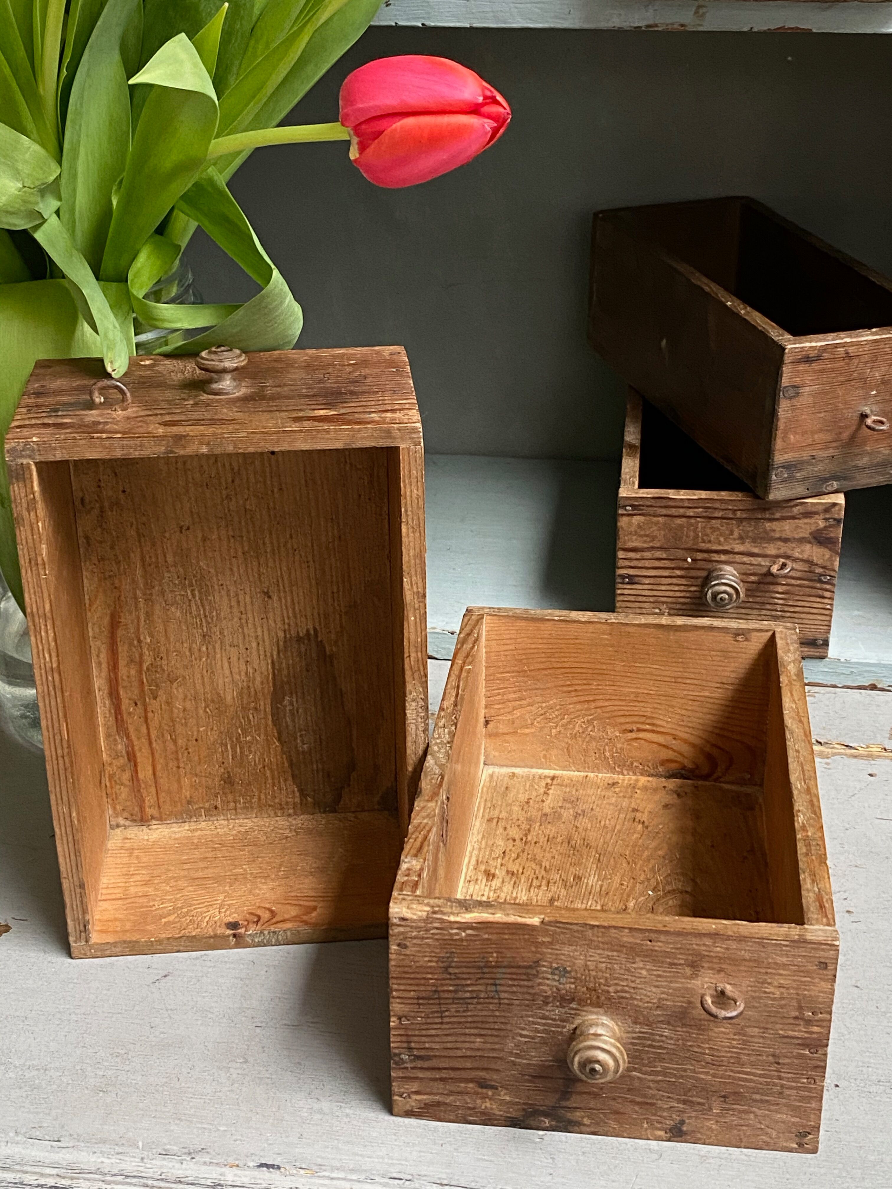 Pair of wooden drawers