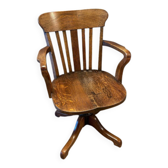 Antique oak office chair