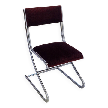 70s tubular chrome dining chair