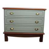 Gautier sage green 3-drawer chest of drawers, 1970s France