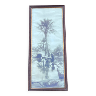 Old photograph from 1920 signed by Alexandre Bourgault, an Orientalist.
