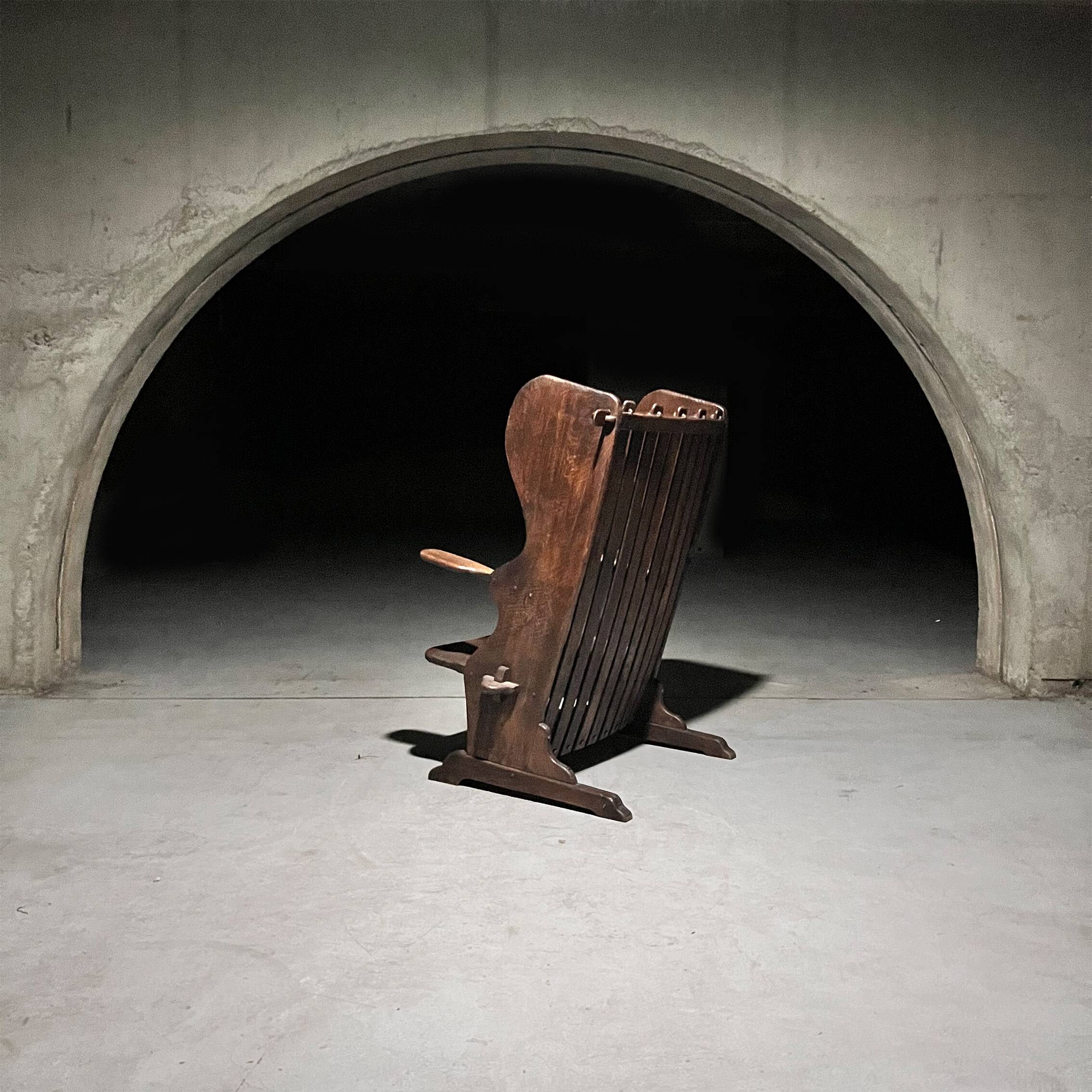 Handmade Wooden Sculptural Lounge Chair, Arts & Crafts, 1900’s