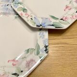 Octagonal Fiji Japan plates with sandstone flowers