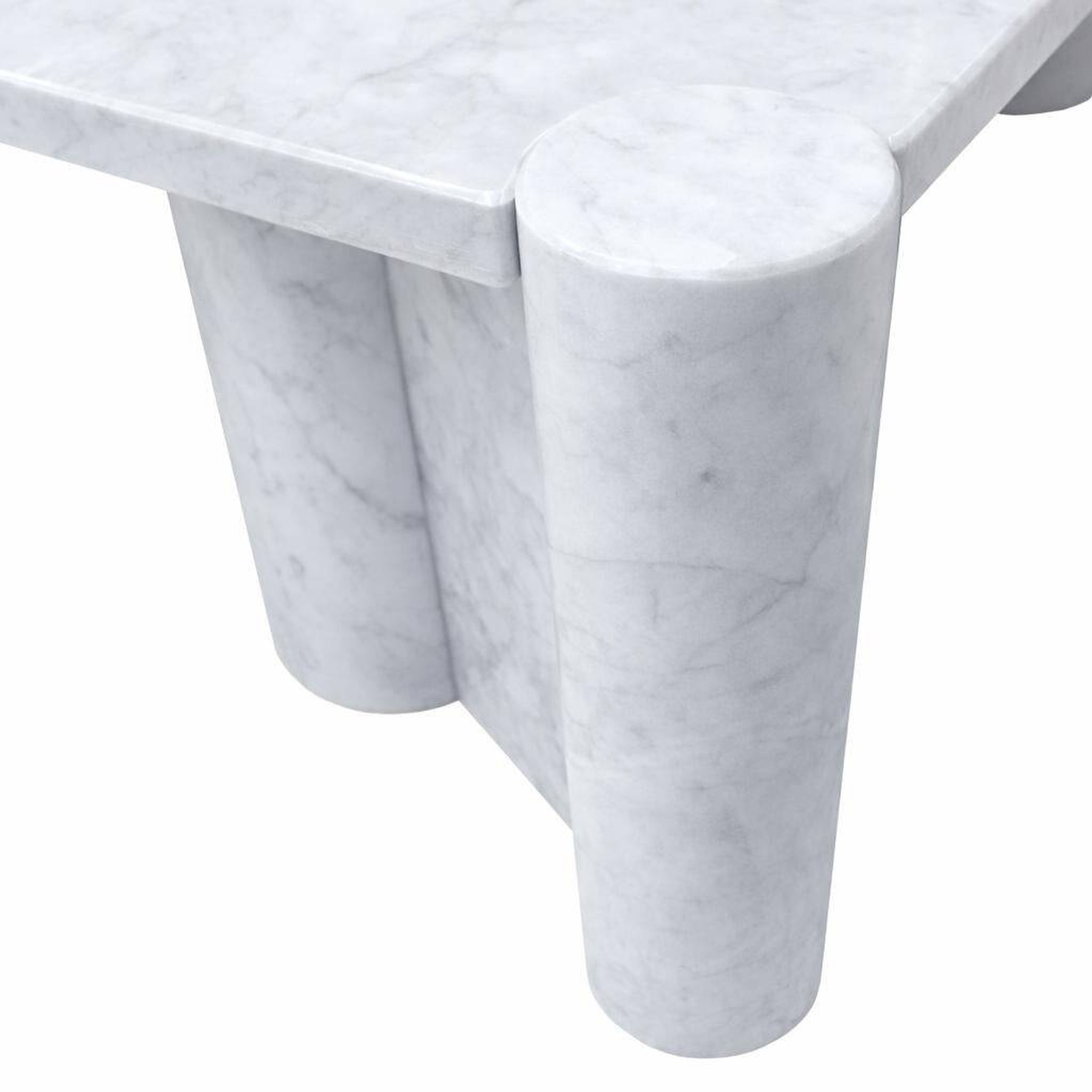 Jumbo Square Coffee Table by Gae Aulenti for Knoll, 1965, White Carrara, Italy
