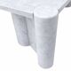 Table basse Jumbo Square par Gae Aulenti pour Knoll, 1965, Marbre blanc de Carrare, Italie