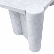 Jumbo Square Coffee Table by Gae Aulenti for Knoll, 1965, White Carrara, Italy