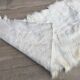 Tapis en peau vintage blanc - 60 x 125cm
