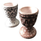 Pair of ceramic egg cups by Jean Austruy