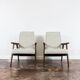 Pair of beige Mid-Century armchairs 1960's