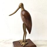 Animal marabout in teak and brass