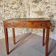 Vintage oak desk – 1970s – Green leather top and 3 drawers