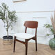 Chaises scandinave teck & tissu