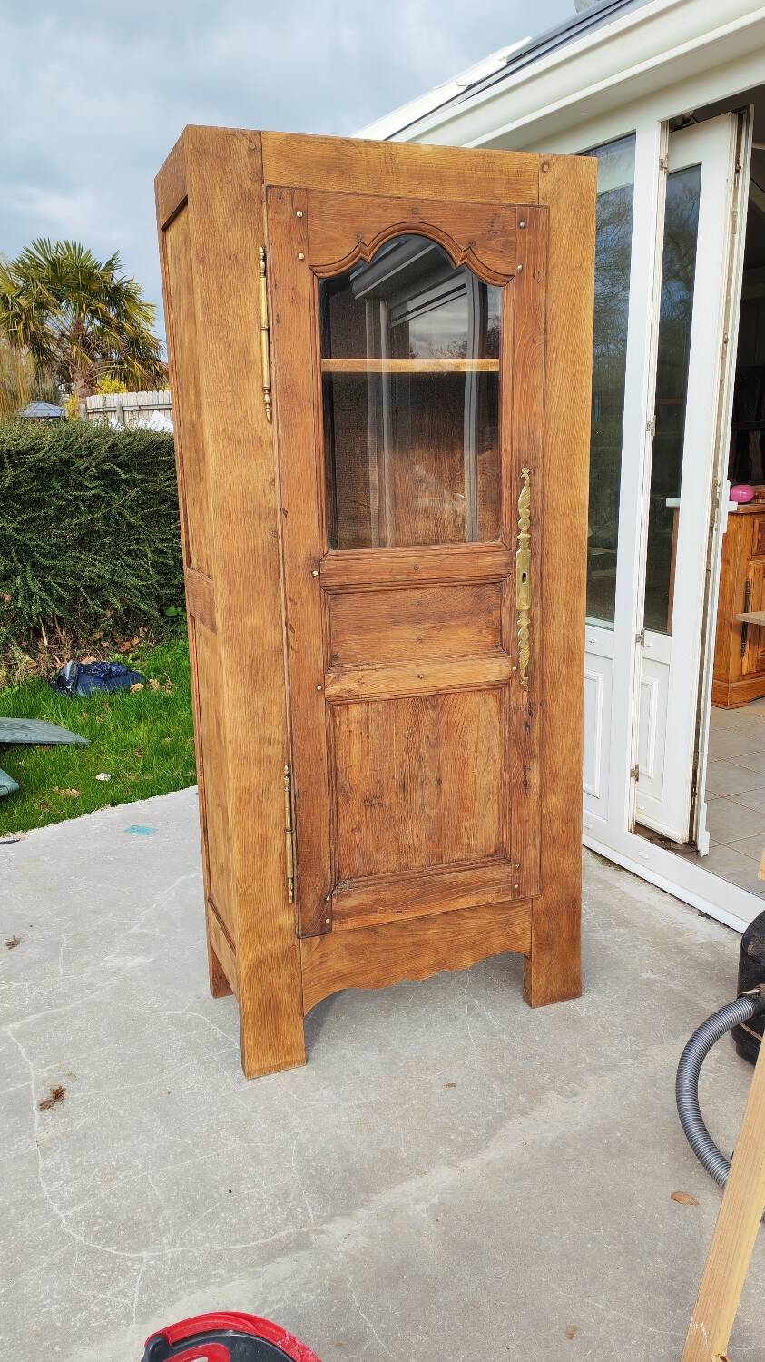 DELPHINE - Solid wood bonnetière wardrobe