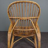 Rattan armchair, Rohé Noordwolde, 1950