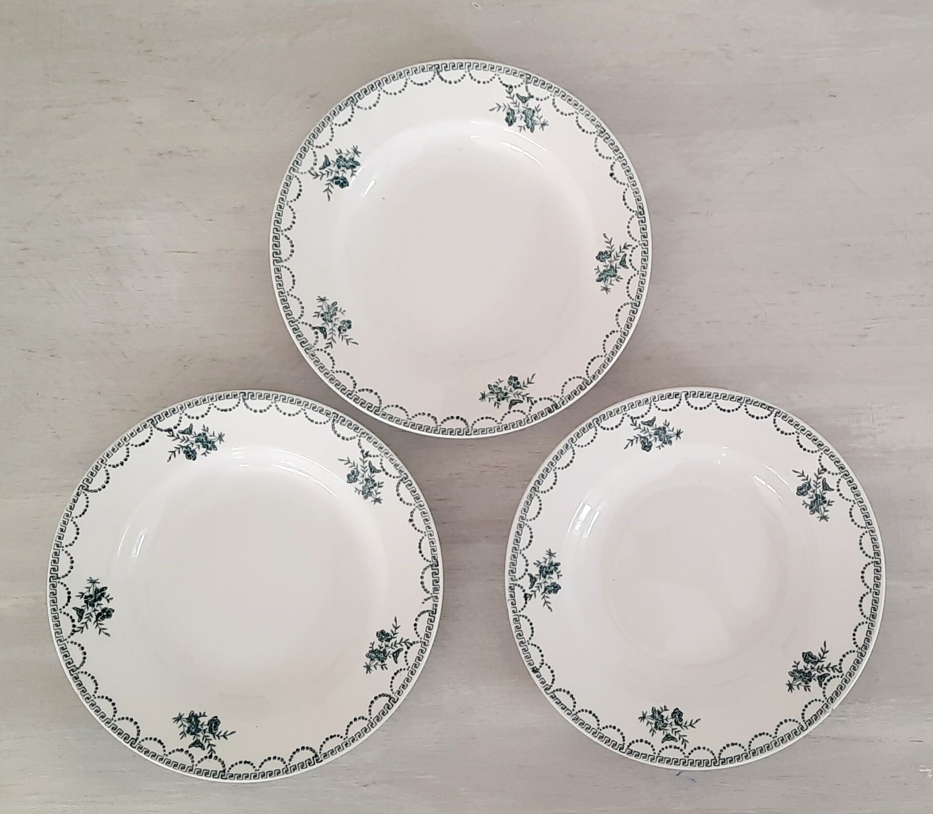 Hollow plates old earthenware Saint Amand Ceranord numbered 427 vintage