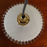 White opaline hanging with edge volante transparant