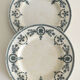 Two flat plates iron earth opaque porcelain by Gien Malmaison