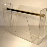 Plexiglass and metal dore magazine holders