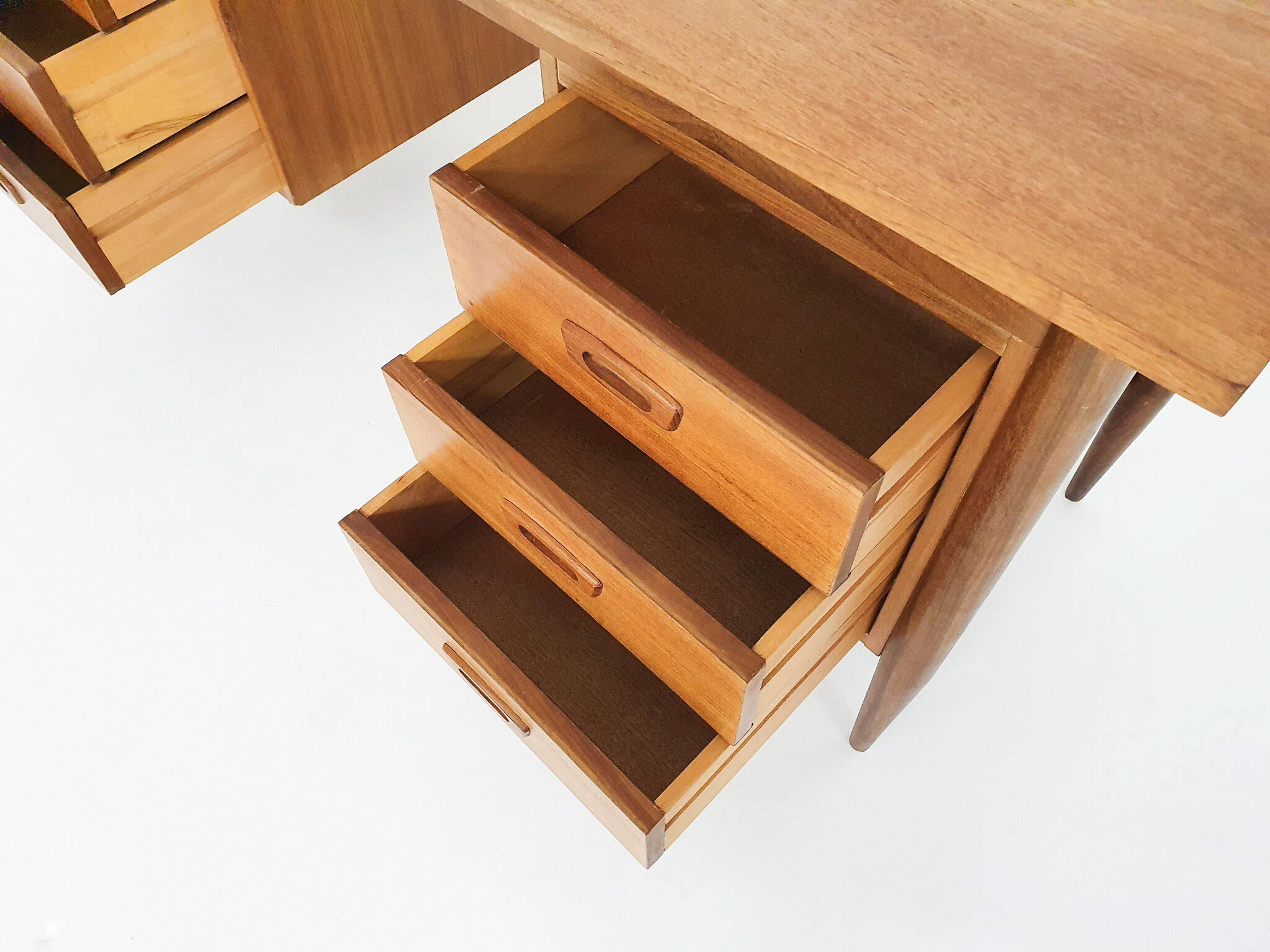 Mid-century teak desk, The Netherlands 1950's