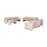 Vico Magisretti 'Maralunga' Suite of Sofas and Armchairs for Cassina