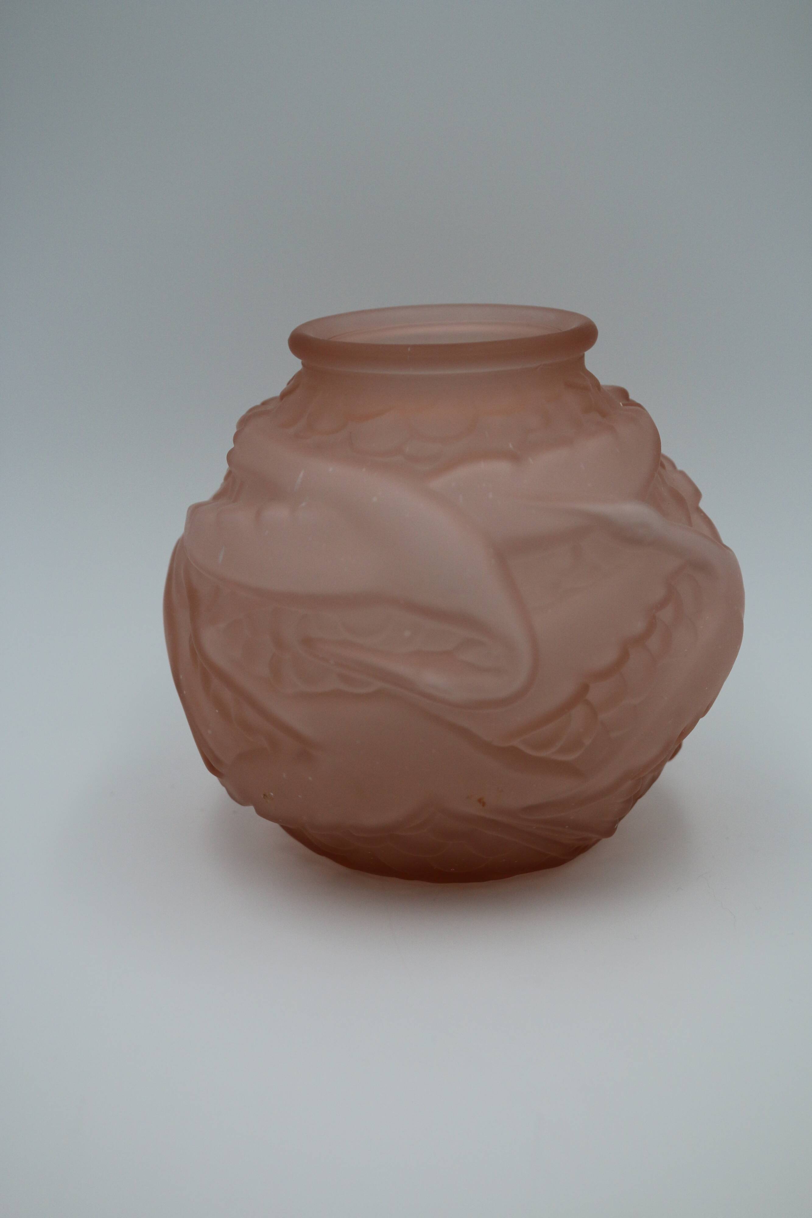 Art Deco glass ball vase