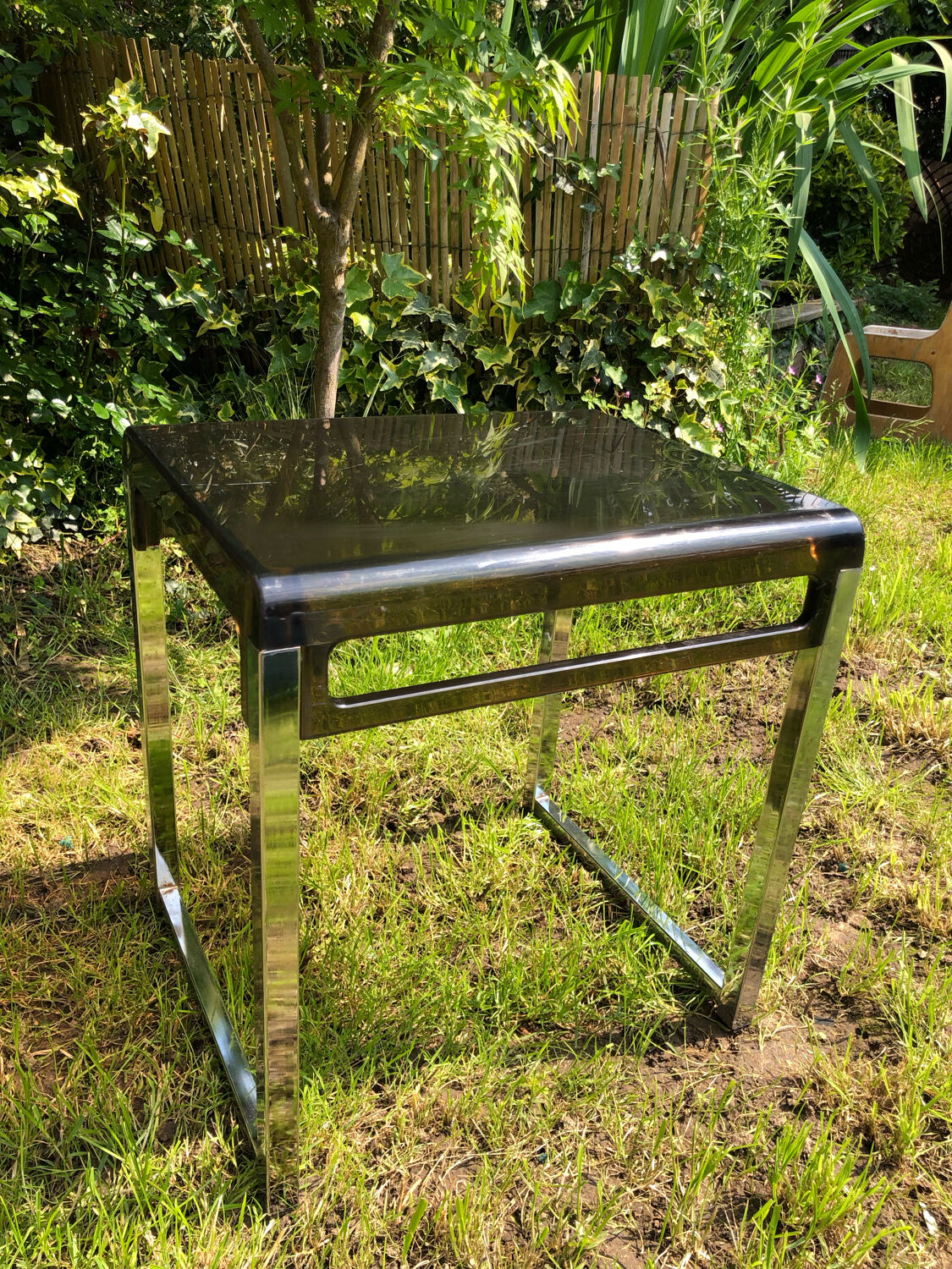 Design side table in plexiglas