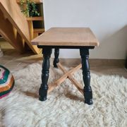 Vintage coffee table in raw oak and black