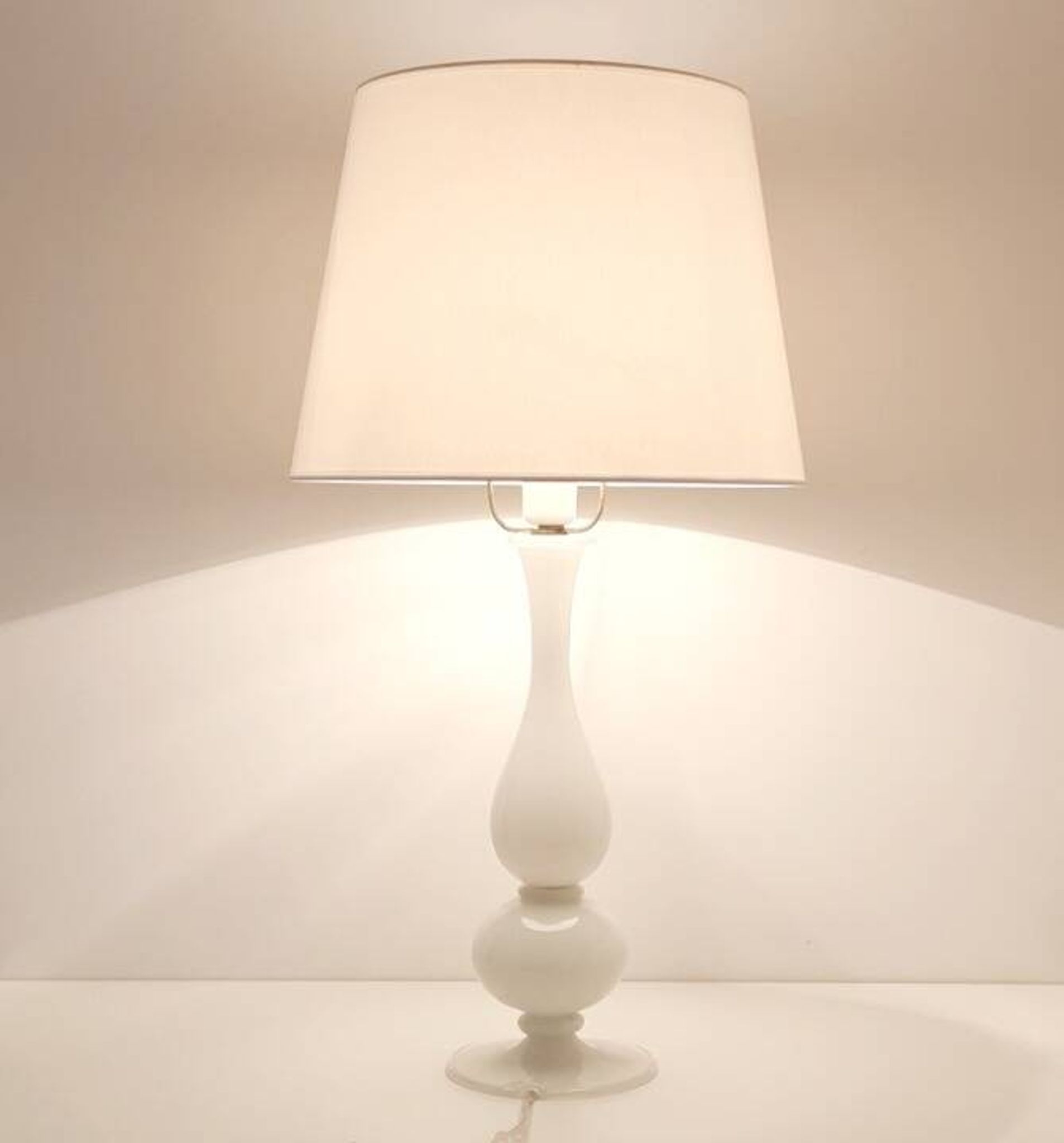 Large Mid Century Murano Glass Table Lamp From Barovier & Toso, Italy, 1960s