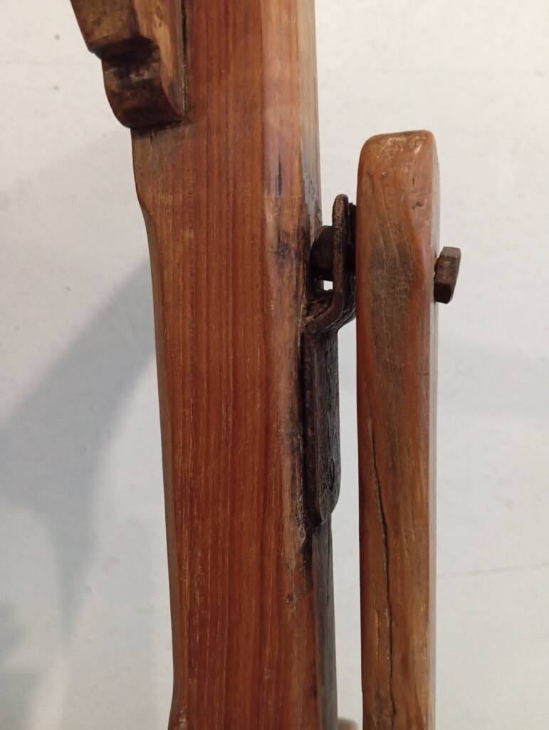 Solid teak carved swing cradle