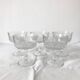 Set of 5 1920s style ribbed glass champagne glasses