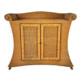 Mid-century wicker dresser, France, 1960s
