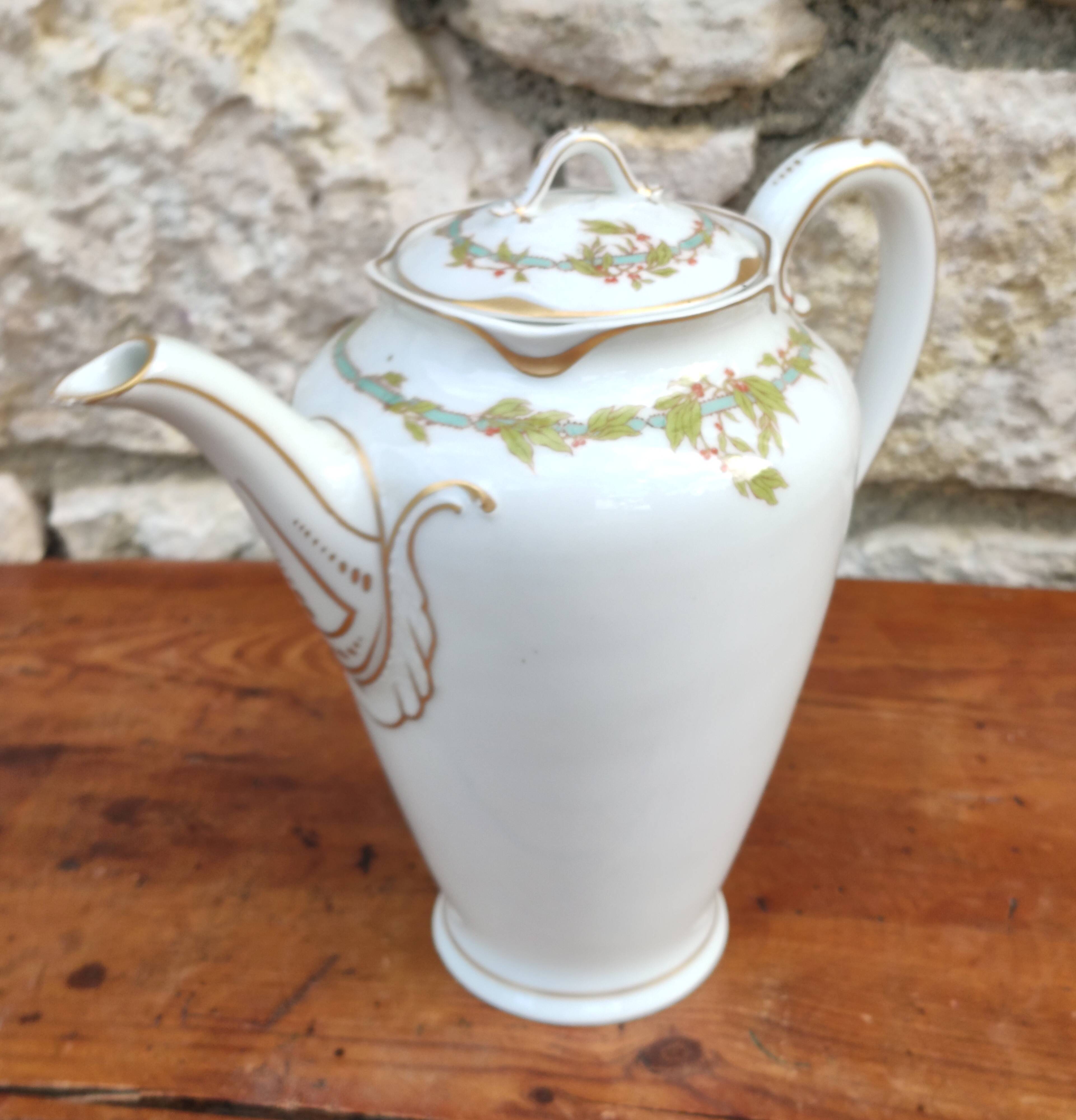 Old Haviland porcelain teapot