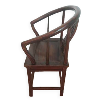 Chinese wooden horseshoe armchair