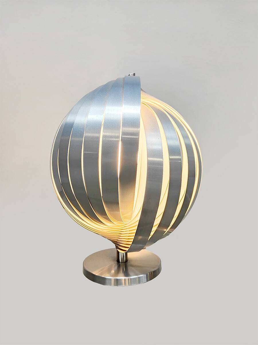 Lampe Moon design français vintage Henri Mathieu années 1970