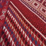 Traditional handmade margoum carpet in pure wool